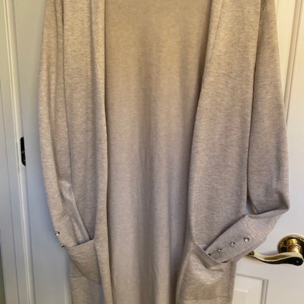 Long, lightweight beige sweater